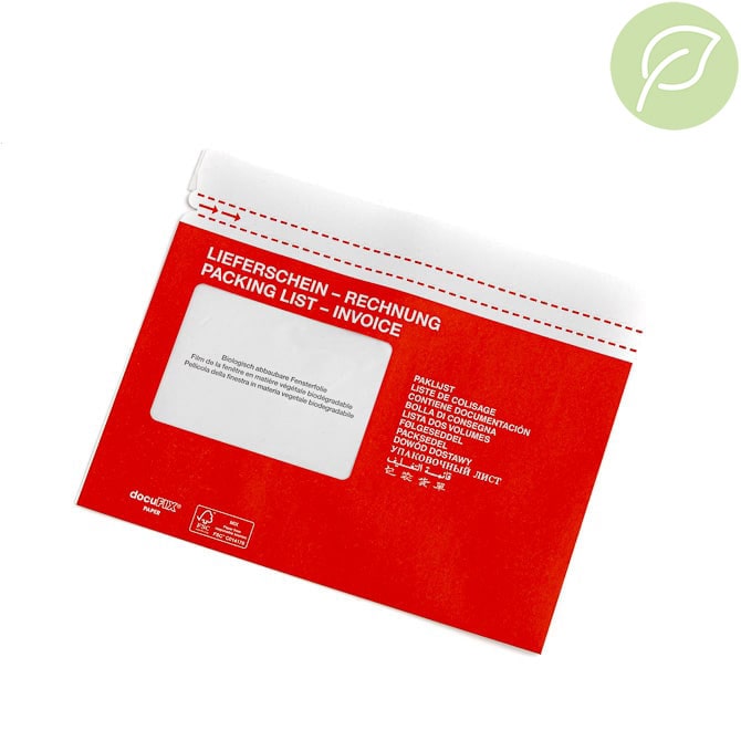Papier Dokumententasche C5, Fenster links Papier Dokumententasche C5, Fenster links