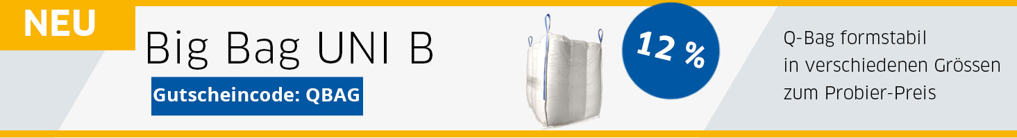 Neu im Sortiment: 12% Rabatt auf formstabile Q-Big Bags