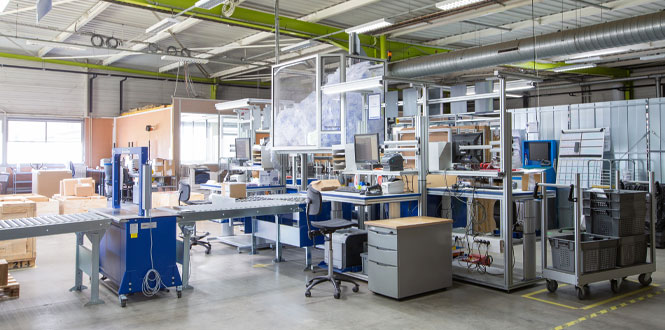 Fertiger Packtisch beim Kunden Souriau-Sunbank Fertiger Packtisch beim Kunden Souriau-Sunbank