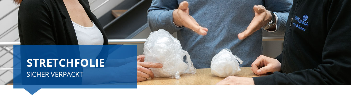 Sicher verpackt mit Stretchfolie Sicher verpackt mit Stretchfolie